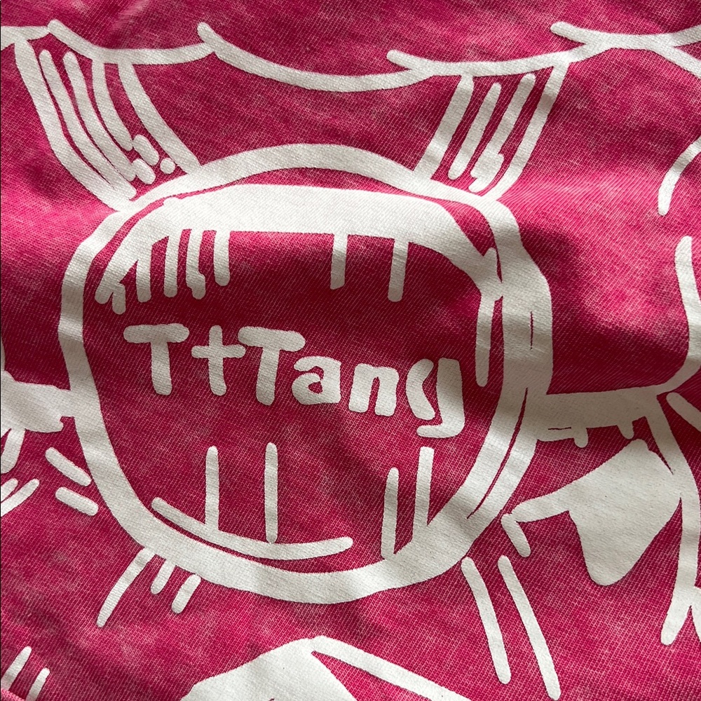 T+Tang Labubu graphic tee sequin pink distressed sh sleeve Unisex OS Plus Size - Picture 7 of 11